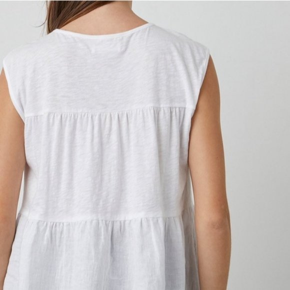 VELVET BY GRAHAM & SPENCER / LAVENDER SLUB KNIT PEPLUM TOP / LARGE - Picture 9 of 10